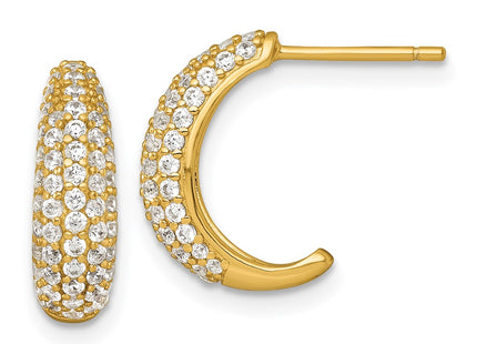 Sterling Silver Earrings Style QE18078GP - Classique Jewelry Inc.
