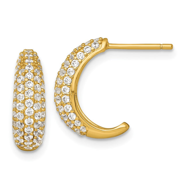 Sterling Silver Earrings Style QE18078GP - Classique Jewelry Inc.