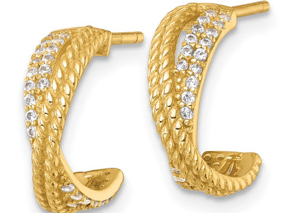 Sterling Silver Earrings Style QE18081GP - Classique Jewelry Inc.