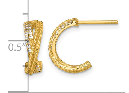 Sterling Silver Earrings Style QE18081GP - Classique Jewelry Inc.