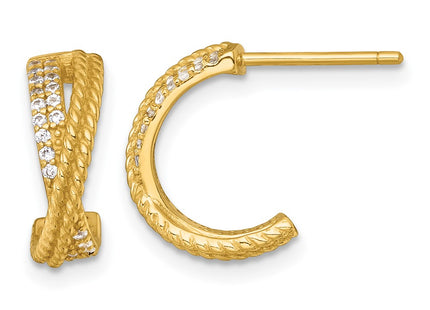 Sterling Silver Earrings Style QE18081GP - Classique Jewelry Inc.