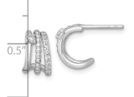 Sterling Silver Earrings Style QE18082 - Classique Jewelry Inc.