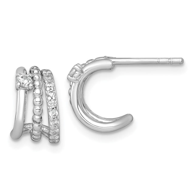 Sterling Silver Earrings Style QE18082 - Classique Jewelry Inc.