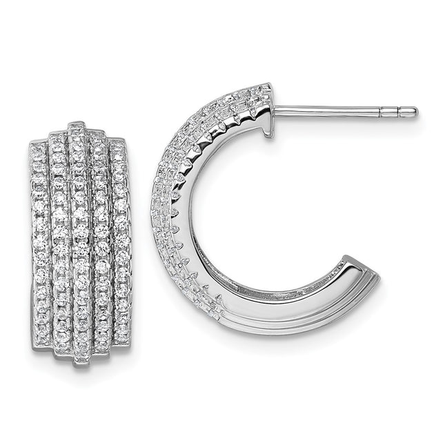 Sterling Silver Earrings Style QE18090 - Classique Jewelry Inc.