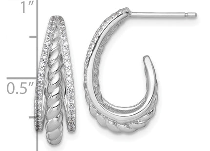 Sterling Silver Earrings Style QE18093 - Classique Jewelry Inc.