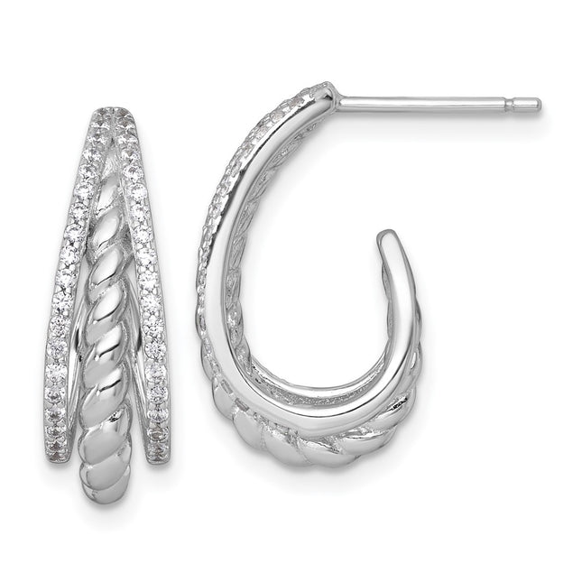 Sterling Silver Earrings Style QE18093 - Classique Jewelry Inc.
