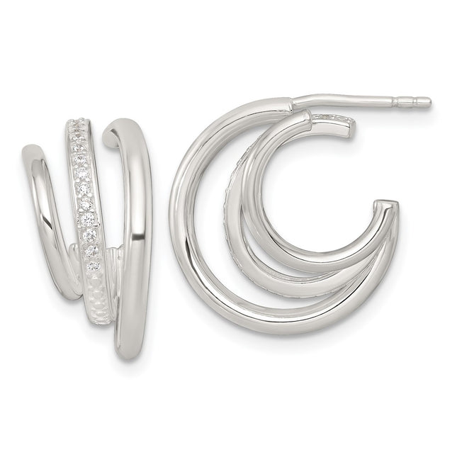 Sterling Silver Earrings Style QE18095 - Classique Jewelry Inc.