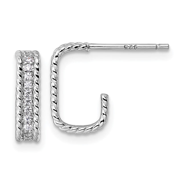 Sterling Silver Earrings Style QE18100 - Classique Jewelry Inc.