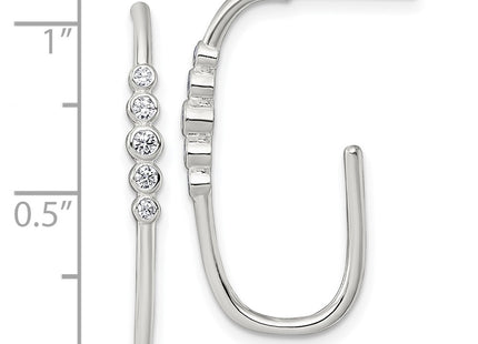 Sterling Silver Earrings Style QE18102 - Classique Jewelry Inc.