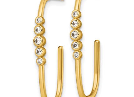 Sterling Silver Earrings Style QE18102GP - Classique Jewelry Inc.