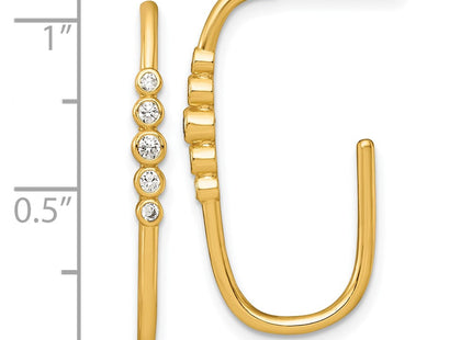 Sterling Silver Earrings Style QE18102GP - Classique Jewelry Inc.