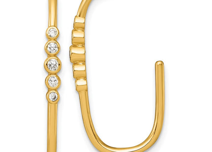 Sterling Silver Earrings Style QE18102GP - Classique Jewelry Inc.