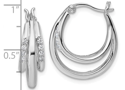 Sterling Silver Earrings Style QE18107 - Classique Jewelry Inc.