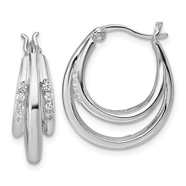 Sterling Silver Earrings Style QE18107 - Classique Jewelry Inc.
