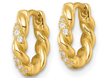 Sterling Silver Earrings Style QE18114GP - Classique Jewelry Inc.