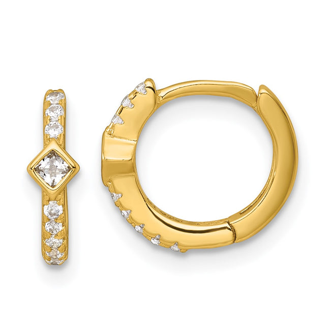 Sterling Silver Earrings Style QE18119GP - Classique Jewelry Inc.