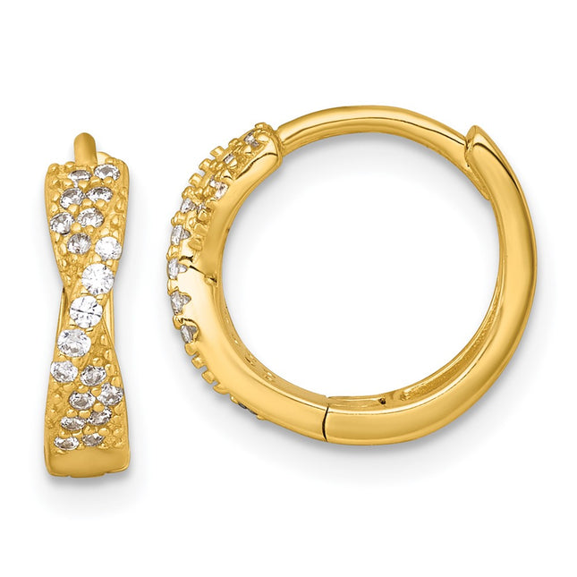 Sterling Silver Earrings Style QE18122GP - Classique Jewelry Inc.