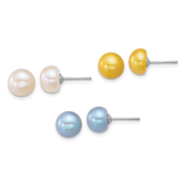 Sterling Silver Earrings Style QE18141SET - Classique Jewelry Inc.