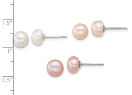 Sterling Silver Earrings Style QE18142SET - Classique Jewelry Inc.