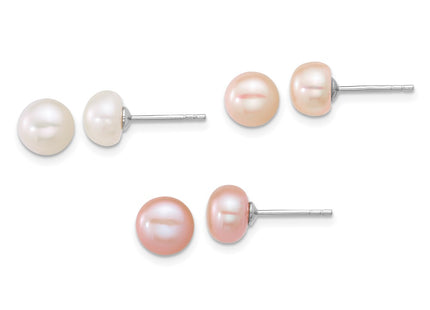 Sterling Silver Earrings Style QE18142SET - Classique Jewelry Inc.