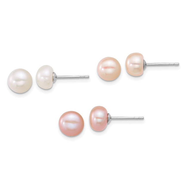 Sterling Silver Earrings Style QE18142SET - Classique Jewelry Inc.