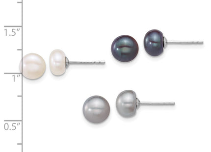 Sterling Silver Earrings Style QE18143SET - Classique Jewelry Inc.
