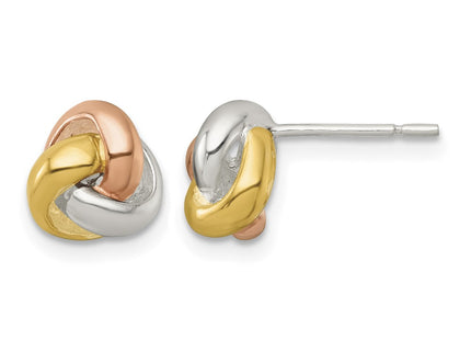 Sterling silver knot earrings