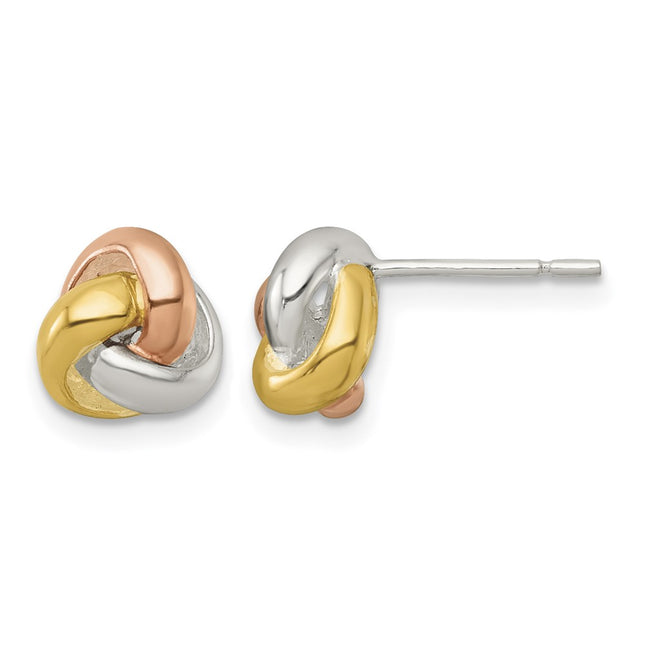 Sterling silver knot earrings