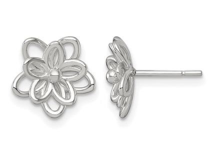 Sterling silver flower earrings