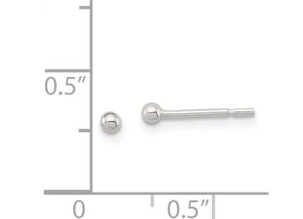 Sterling Silver Polished Ball Earrings
