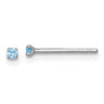 Sterling Silver Madi K Rhodium-plated Blue CZ Childrens Stud Post Earrings