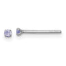 Sterling Silver Madi K Rhodium-plated Purple CZ Childrens Stud Post Earrings