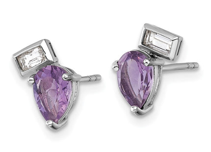 Sterling Silver Earrings Style QE18317AM - Classique Jewelry Inc.