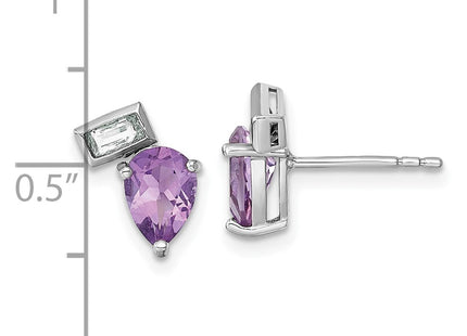 Sterling Silver Earrings Style QE18317AM - Classique Jewelry Inc.