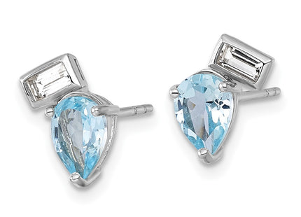 Sterling Silver Earrings Style QE18317BT - Classique Jewelry Inc.