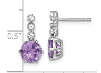 Sterling Silver Earrings Style QE18319AM - Classique Jewelry Inc.