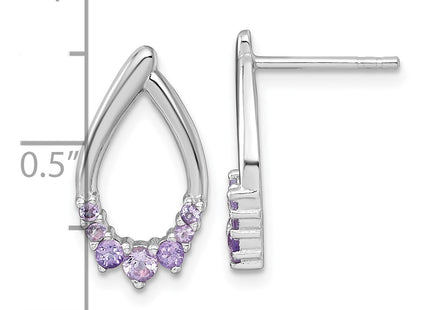 Sterling Silver Earrings Style QE18320AM - Classique Jewelry Inc.