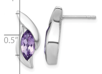 Sterling Silver Earrings Style QE18321AM - Classique Jewelry Inc.