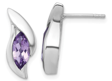 Sterling Silver Earrings Style QE18321AM - Classique Jewelry Inc.