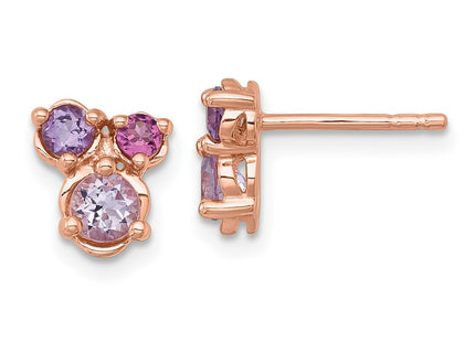 SS/Rose Plated Earrings Style QE18326PQ - Classique Jewelry Inc.