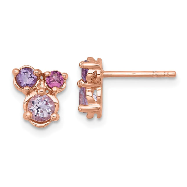 SS/Rose Plated Earrings Style QE18326PQ - Classique Jewelry Inc.