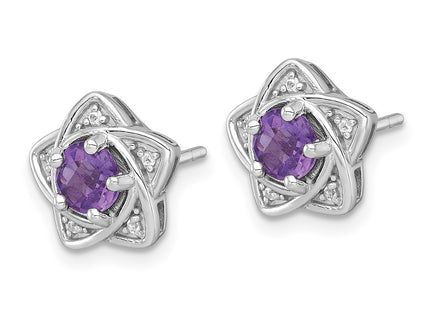 Sterling Silver Earrings Style QE18328AM - Classique Jewelry Inc.