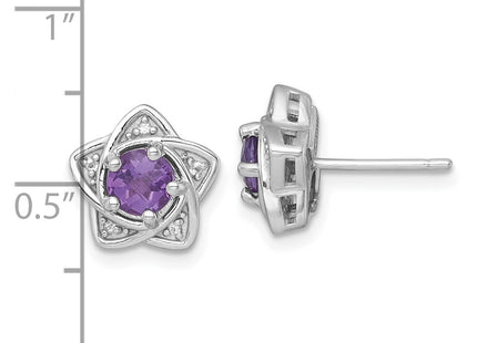 Sterling Silver Earrings Style QE18328AM - Classique Jewelry Inc.