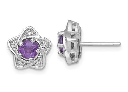 Sterling Silver Earrings Style QE18328AM - Classique Jewelry Inc.