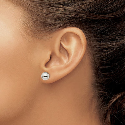 Sterling Silver Polished Ball Earrings, 8 x 8mm