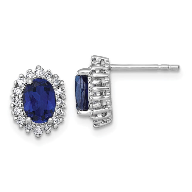 Sterling Silver Earrings Style QE18334CSA - Classique Jewelry Inc.