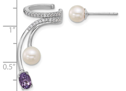 Sterling Silver Earrings Style QE18336AM - Classique Jewelry Inc.