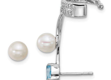 Sterling Silver Earrings Style QE18336BT - Classique Jewelry Inc.