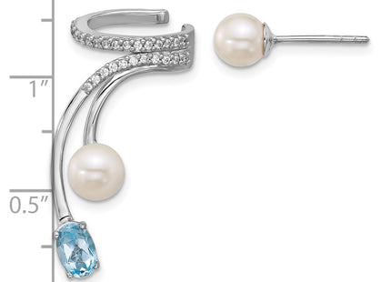 Sterling Silver Earrings Style QE18336BT - Classique Jewelry Inc.