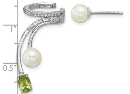 Sterling Silver Earrings Style QE18336PE - Classique Jewelry Inc.